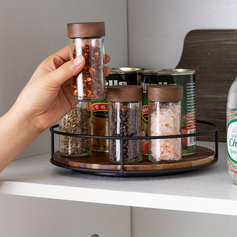 Wooden Round Spice Racks Wooden Spice Organizer Rack Round