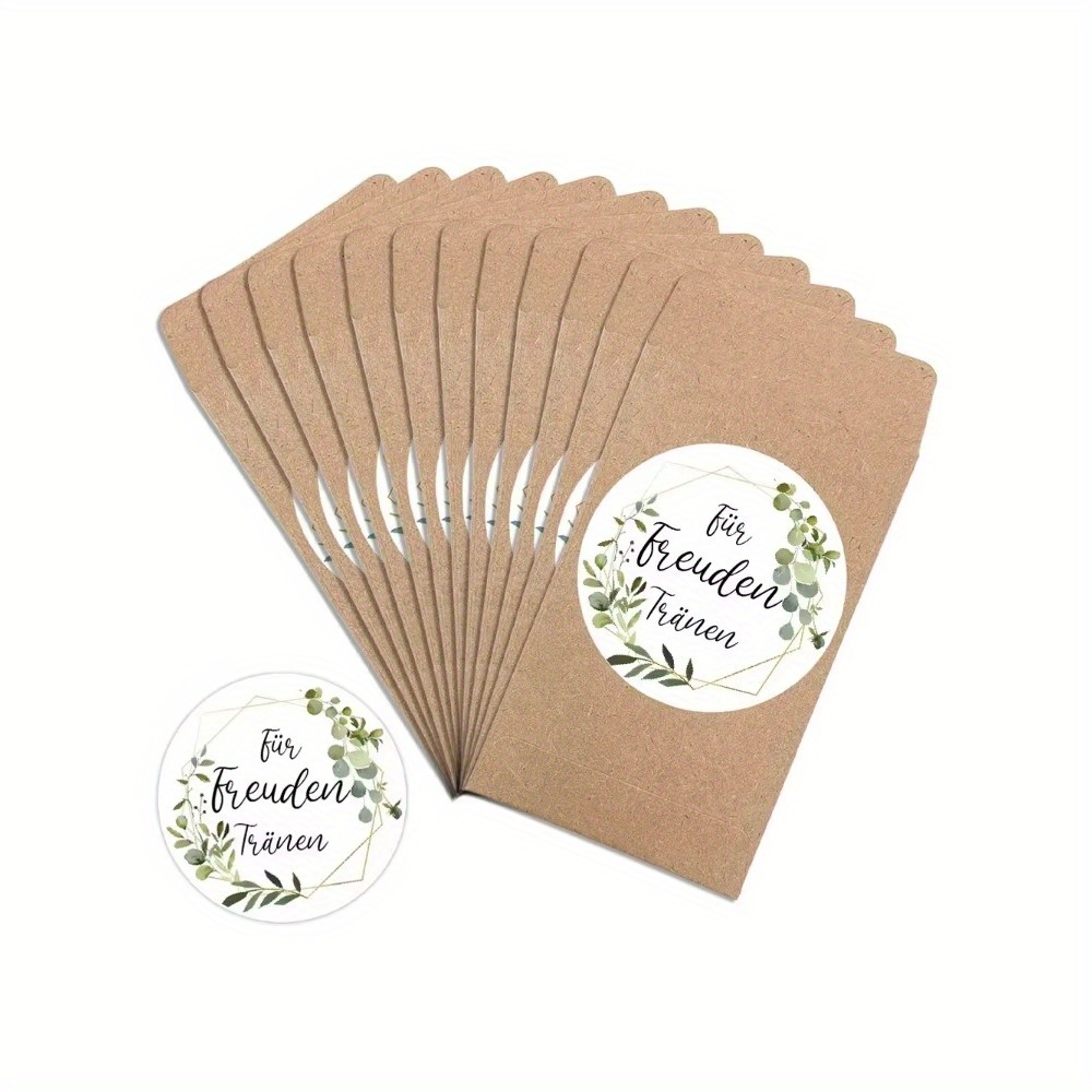 E-shop 50 Braune Papierhochzeitsbeutel mit - Eleganten Blumen-Hochzeitstickern - Rustikale Hochzeitsgeschenkverpackungen für Bridal Showers, Jubiläen -