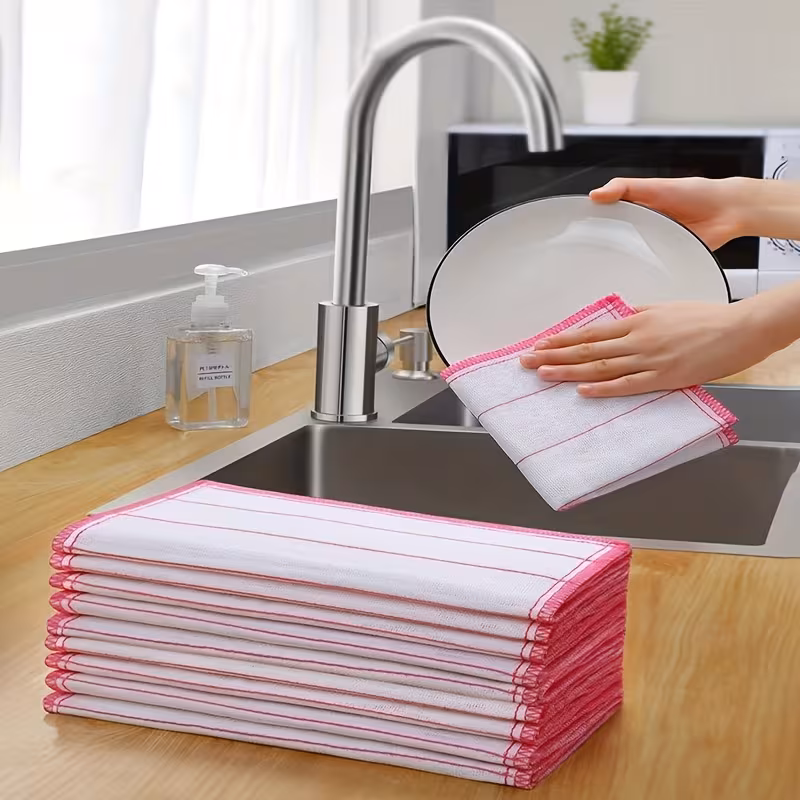 ultra absorbent thick dish cloths reusable wet dry cleaning towels for kitchen bathroom and outdoor use kitchen towels bath towels Product details 0