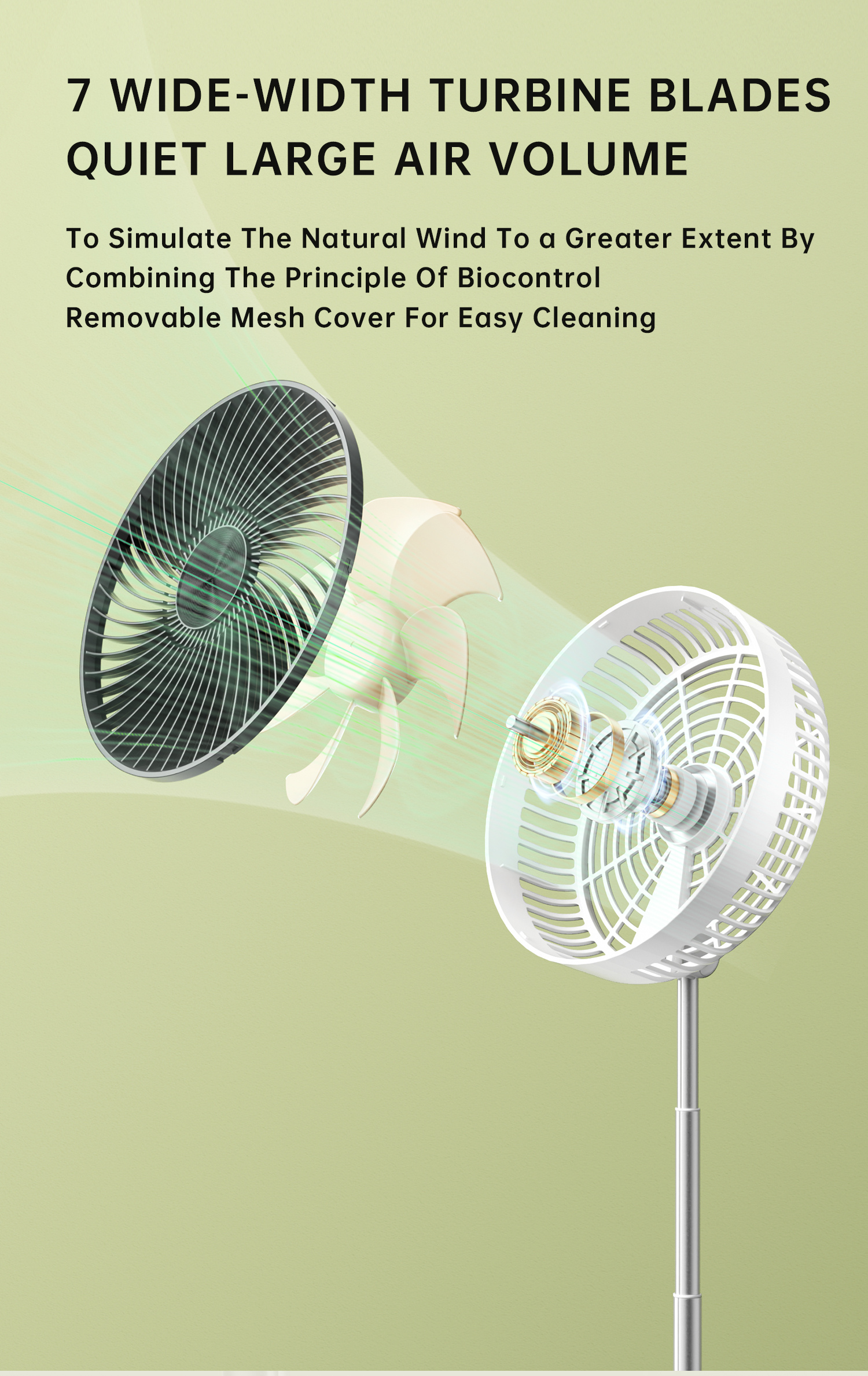 Remote Control Retractable Folding Vertical Fan USB Outdoor Camping Convenient Fan 180° And 90° Shaking 8-Inch Desktop Fan
