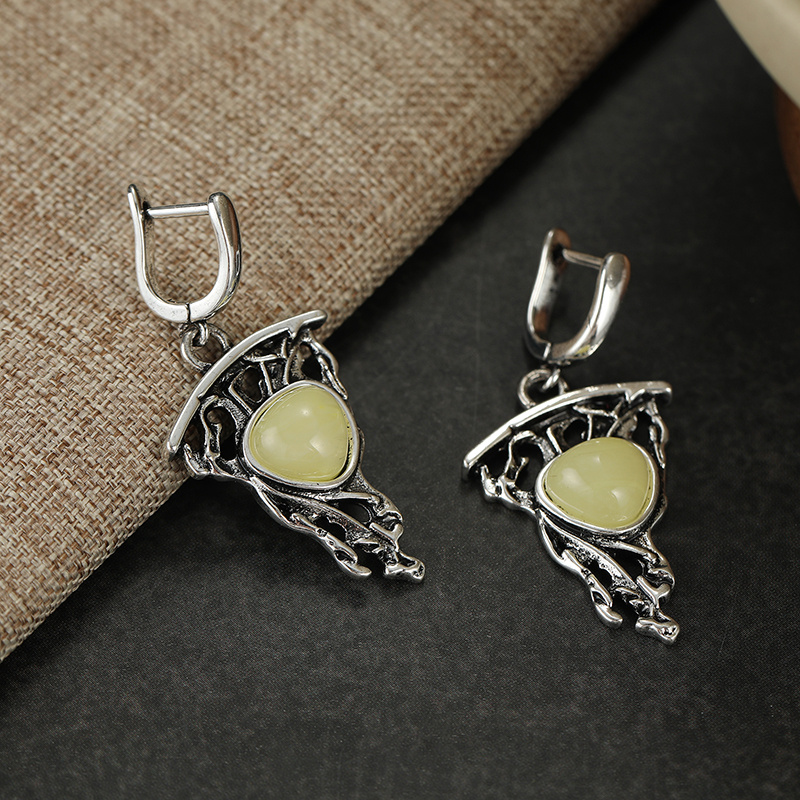 Vintage Hollow Tree Branch Pattern Earrings, Bohemian Style