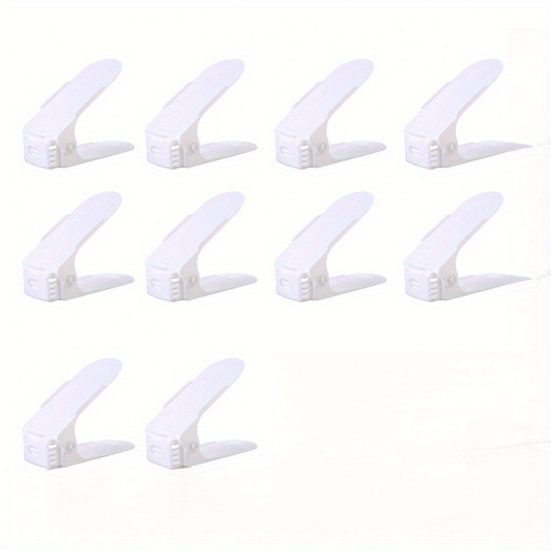 TEMU 10 Plastic Layered Racks Space Saving Double-layer Shoe Racks Adjustable Shoe Storage Artifact