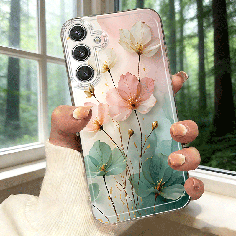 phone case   flower phone case suitable for galaxy a02 a03s a04 a05s a06 a13 a14 a15 a16 5g a21s a22 a23 a24 a25 a26 a32 a34 a35 a36 a50 a52 a53 a54 a55 a56 a73 s21 ultra s22 plus s23 s24 fe s25 edge s48   elegant style