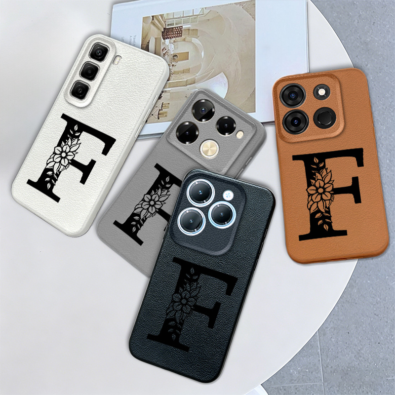 item picture phone case fashion   soft phone case suitable for   hot note 30 play nfc   50 50i   70 pro plus and 4g 5g tpu cover protection case letter f
