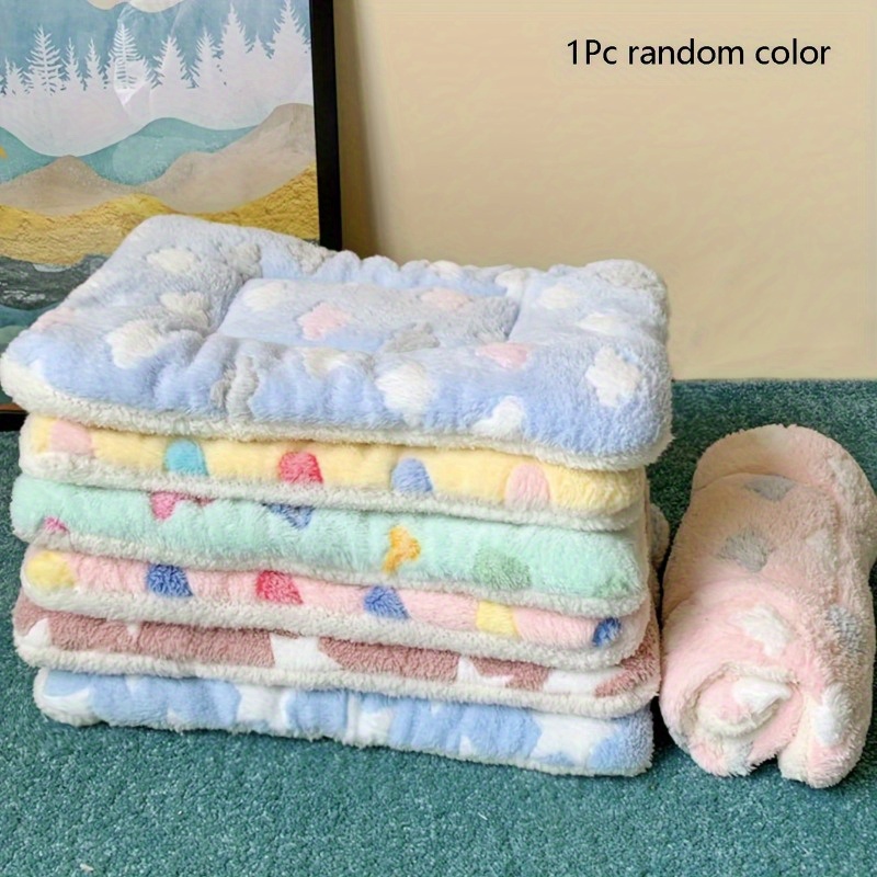 

Cozy Flannel Rabbit Blanket - Soft Polyester Small Pet Cushion, , For Bunnies