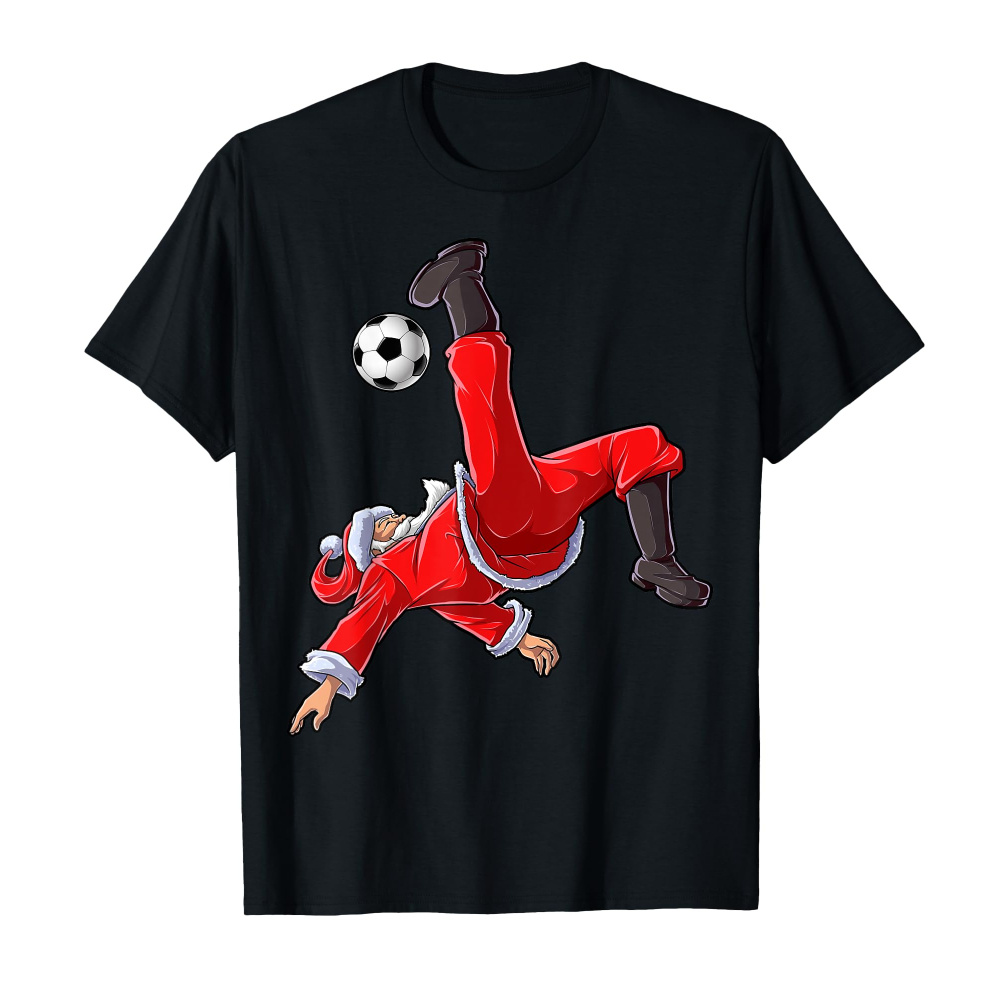 

Boys' Santa Soccer Kick T-shirt - 100% Cotton, Short Sleeve, Crew Neck - Gift For