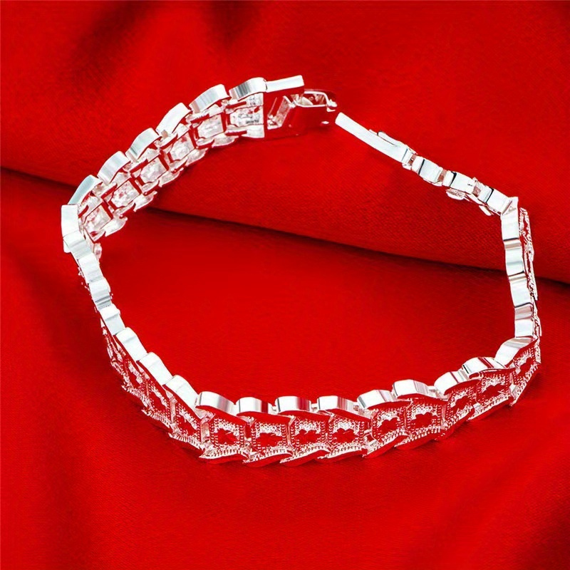 elegant 12mm coin wide bracelet  925 sterling silvery hypoallergenic   everyday party wear chic fashion gift details 1