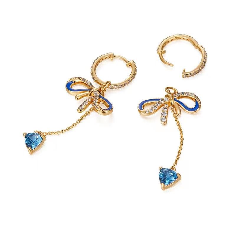 elegant s925 zirconia tassel earrings sparkling - Temu