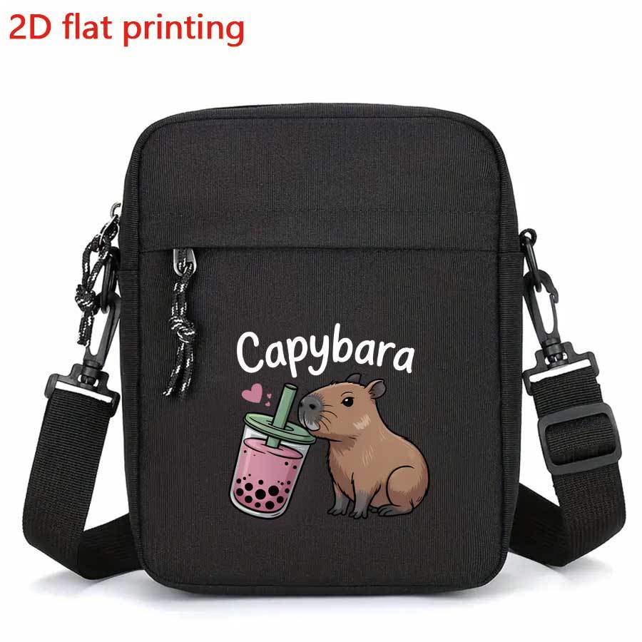 E-shop Capybara Muster Design Druck Herren Outdoor Tragbare Kleine Tasche Neu, Große Kapazität Körper Tasche, Reise Kleiner Rucksack Hängetasche Handy