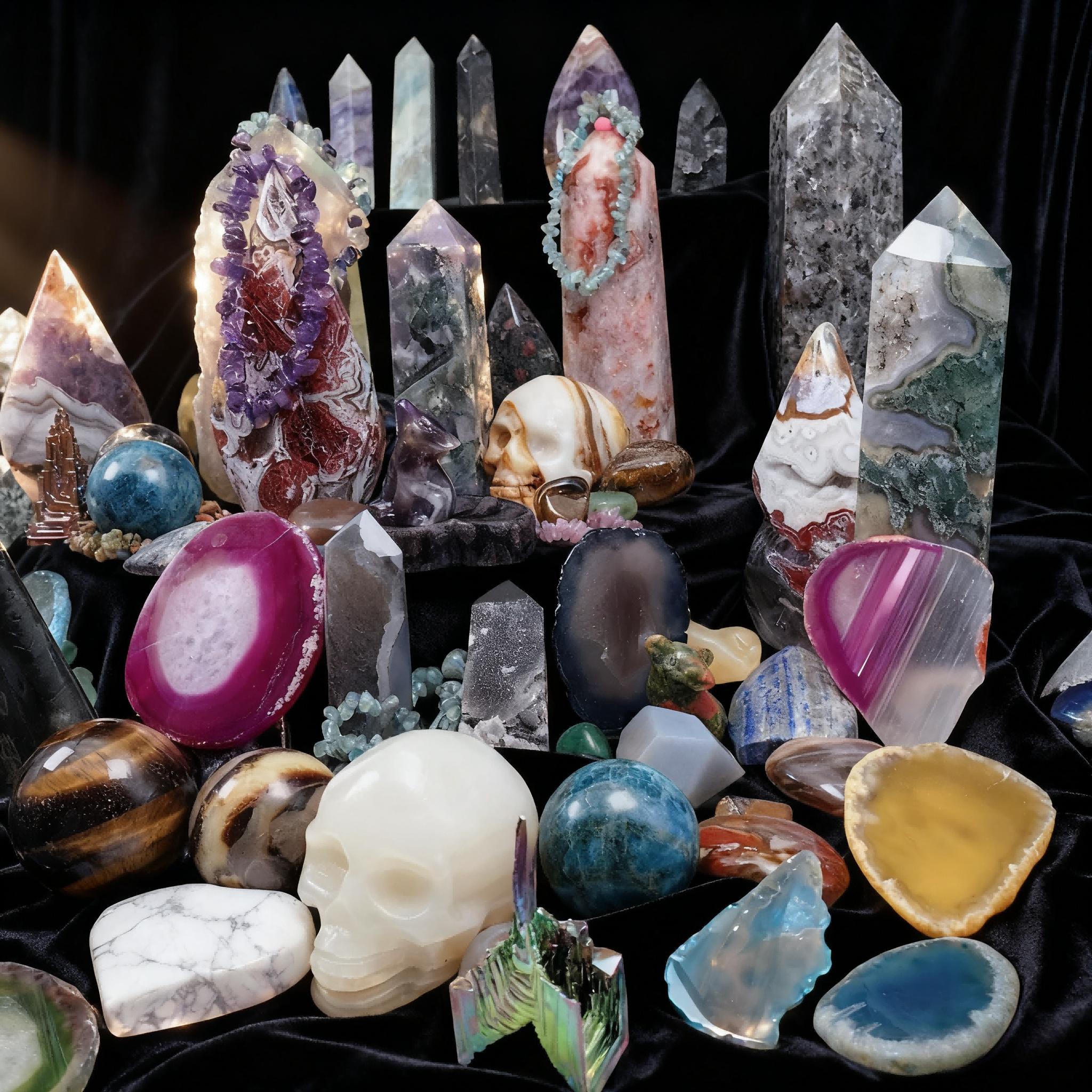 TEMU Ensemble de Pierres en Cristal Naturel, Pièces de Minerai de Cristal , Styles Aléatoires, Convient pour Présentoir de Bureau et Décoration