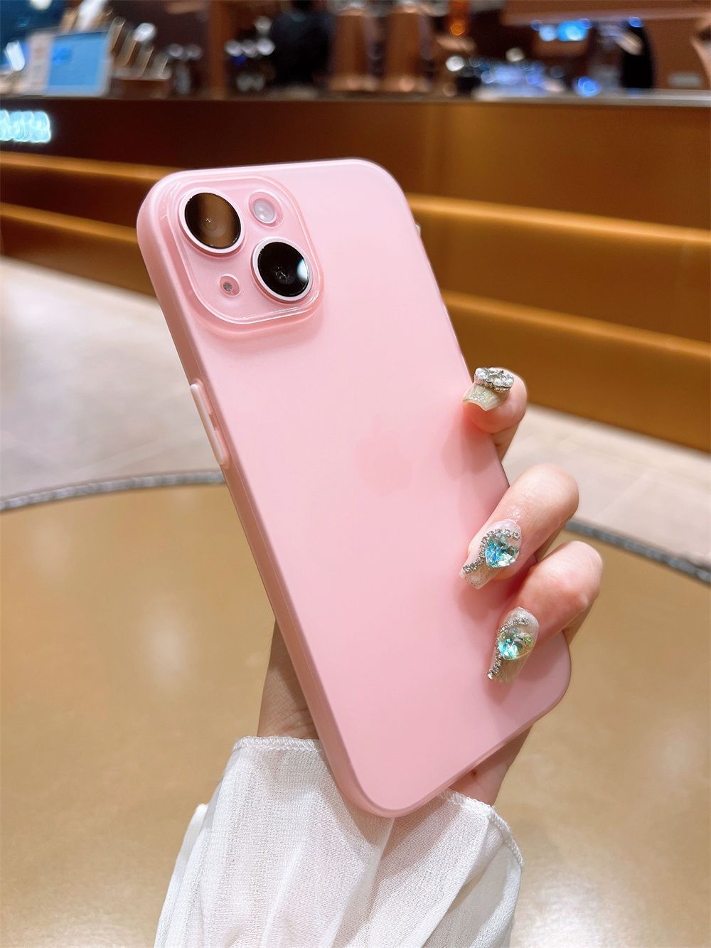 Compatible Apple 15 Phone Case New Pink iPhone 14 Pro Max Ultra-thin Heat Dissipation 13/12/11 Transparent Simple