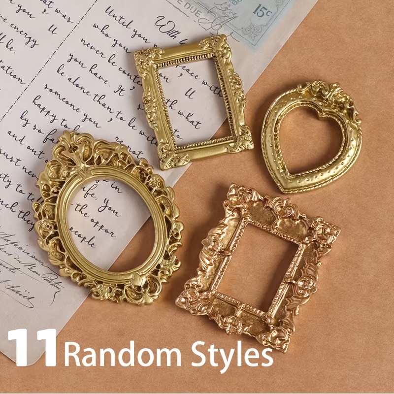 Image of 11 Random Styles Of Mini Vintage Photo Frames, Vintage Square Mini Photo Frames, Suitable For Display, Desktop Ornaments, Mini Photos, Holiday Party Decorations, Gallery Walls, And Craft Collections