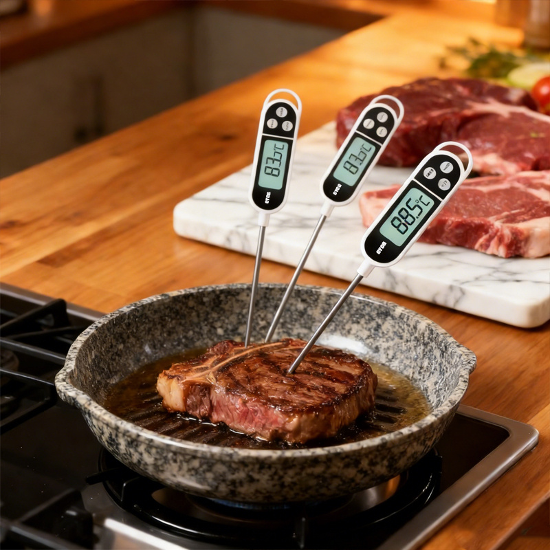 Image of 3pcs Professional Digital Meat Thermometer, Instant Reading Cooking Barbecue Food Thermometer, Kitchen Tool Barbecue Additions, , Men's Father's Day Gift, Kitchen Tools