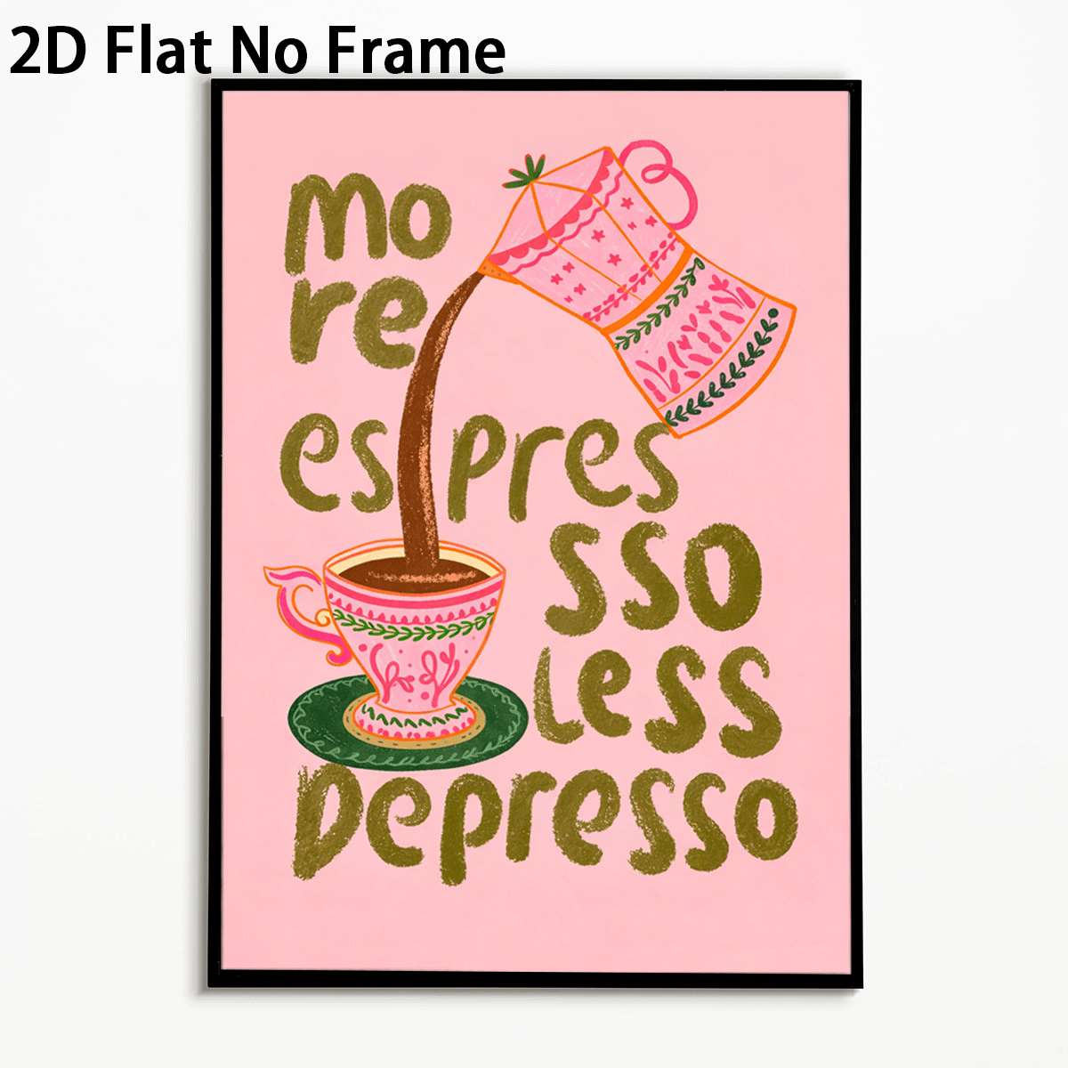 E-shop 2D Flat, 2D Flat, 2D Flat | Dekor Design, . Modernes Bohemian Style Kaffee Thema Dekoratives Gemälde - Minimalistisches Kaffee Thema Poster,