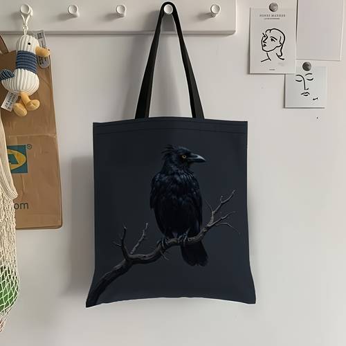 item picture 1pc garland polyester tote bag multi functional shoulder bag suitable for men and for gym beach picnics and everyday use year round design featuring and branch artwork