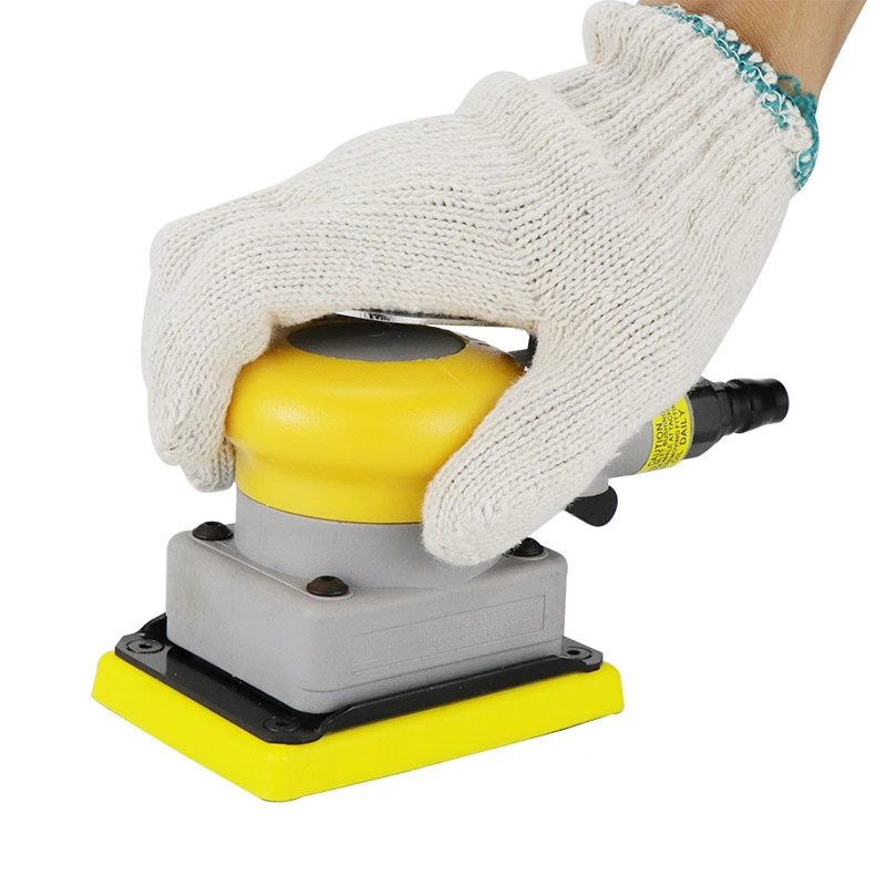 pneumatic car air sander polisher alloy square 70 100mm iron oxide sandpaper grinding machine tool for auto detailing and polishing details 4