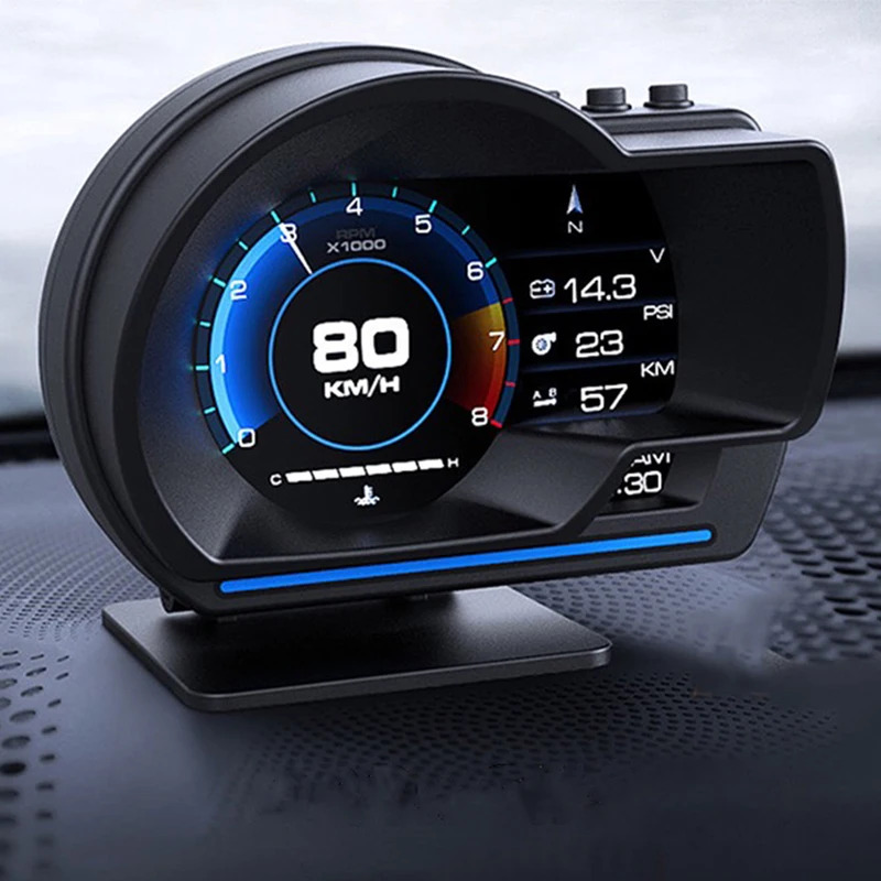 newest a501 car     smart car hud turbo gauge digital odometer security alarm water and oil temp rpm   without battery