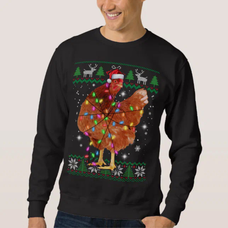 

Ugly Christmas Hat Xm, 1pc Long Sleeve Sweatshirt, , S-xl, , Sweatshirt,