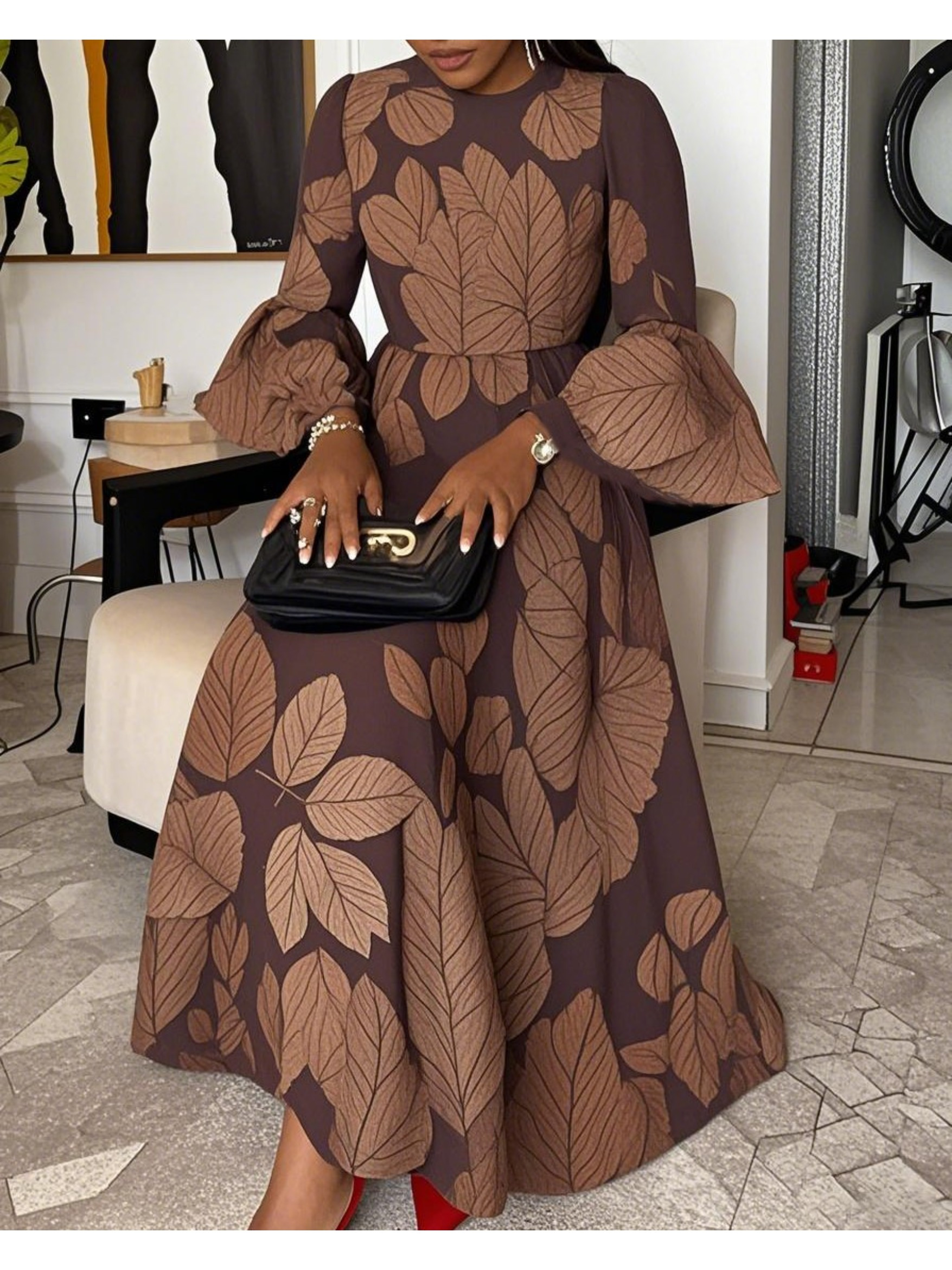 brown dresses for women sold on Temu United States