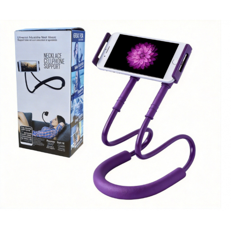 TEMU 2026lazy Neck Mount For Scene- Bed, Desk, Kitchen& Car Phone Holder, 360° Rotatable Universal Stand For Comfortable Viewing
