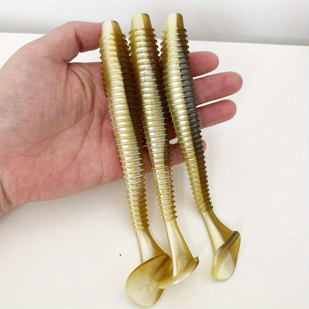 Image of 3pcs Lurego Outdoor 23g Ribbed Tail Swimbait 16cm Realistic Fish Soft Lure Slow-sink Bite-resistant Design Universal For / Fish/ Seabass Long Cast Specialist