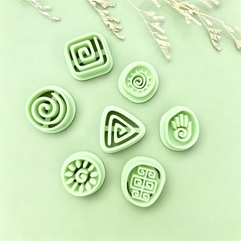 TEMU 7pcs Moules de découpe en de symbolique de style unique, Coupe-boucles d'oreilles Pendentif Décoration de bijoux Outil de découpe artisanale