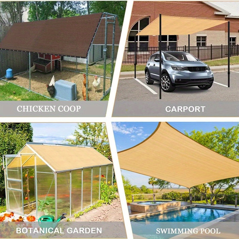 coop sonnensegel YILUFACAI Awning 2 x 3 m, 70%, Water-Permeable, Breathable, UV Protection, Shade Net with Eyelets for Pergola, Garden, Balcony, Patio, Greenhouse, Victoria eAdventure 12.10 Wave FPD Colour:Desert