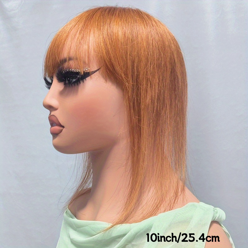 8 10 inch invisible human hair base toppers 100 human hair topper with bangs lightweight hair pieces for women with thinning hair 30 color womens clip on   straight hair invisible topper   toppe details 3
