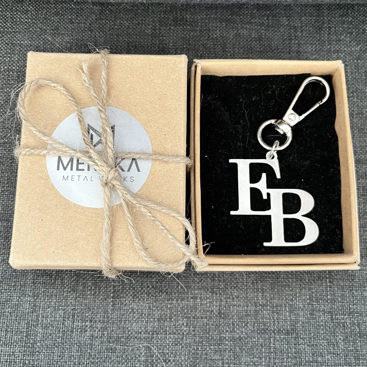 TEMU Personalized Custom Lobster Clasp Metal Bag Charm, Couple Initial Keychain, Custom Letter Wallet Pendant, Stainless Steel Material, Polished