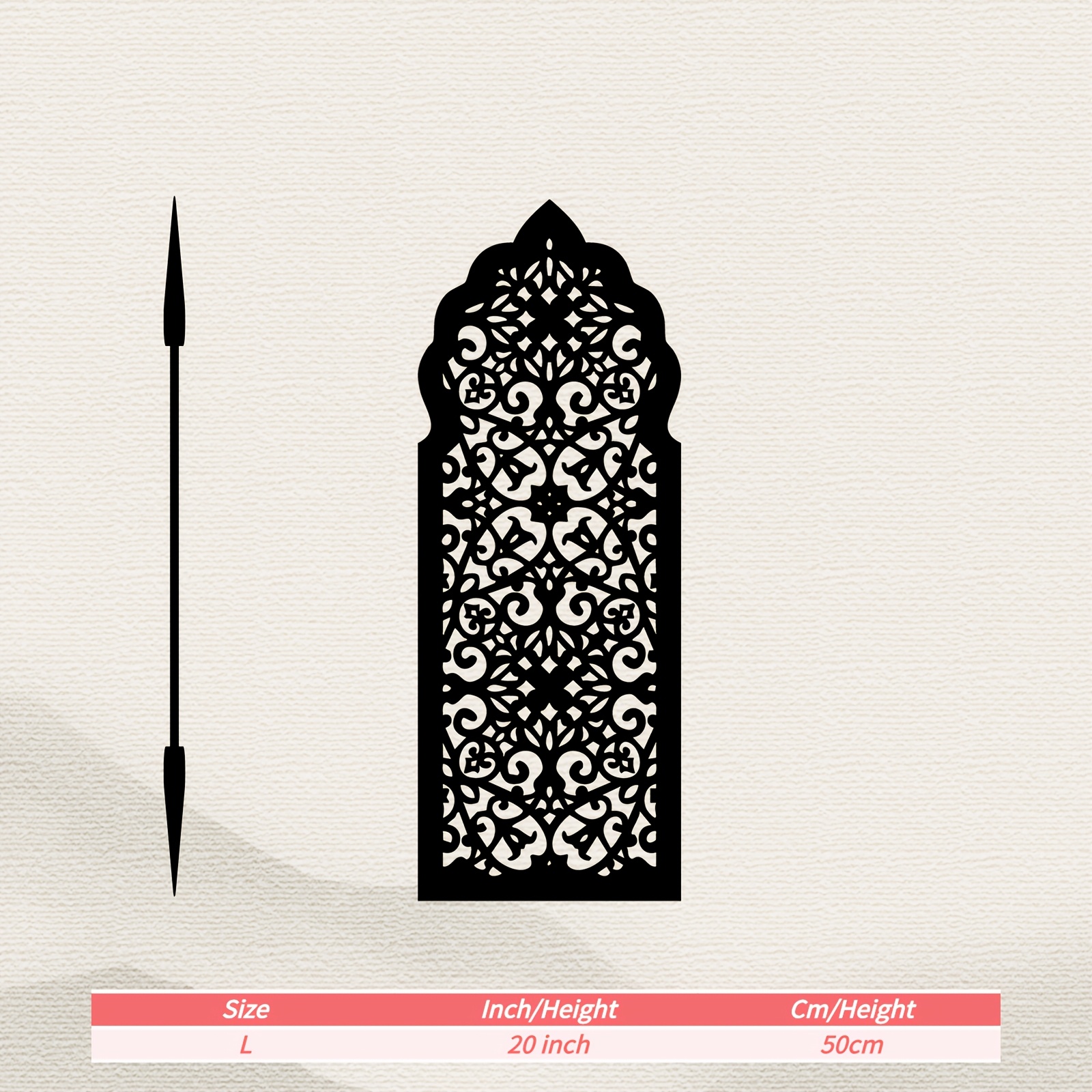 TEMU Moroccan Pattern Metal Wall Sculpture Rustproof Mural For Bedroom Garden Fences Eid Ramadan Gift For Enthusiasts Wall Decoration Metal Wall Sign