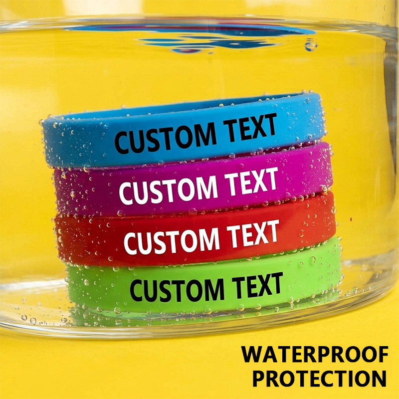 180pcs Custom Silicone Wristband Set, Personalised Gift
