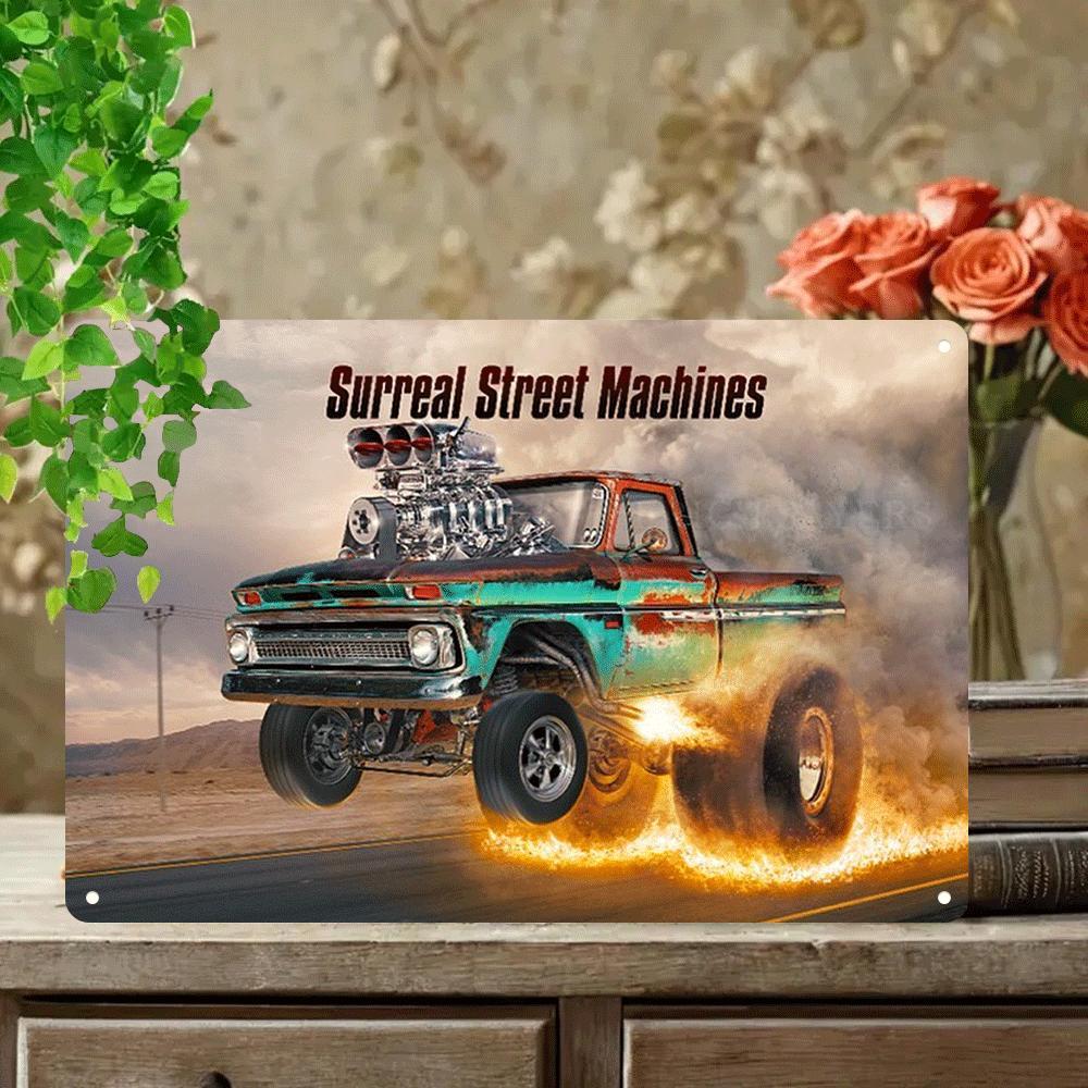 

1 Vintage ": " 8x12 Inch Metal Sign - Retro Green & Truck Design, Ideal For Car Enthusiasts - Home, Bar, Cafe, Club, Dorm Decor - Easy-to-hang, No Power Required - Year Gift, Car Decor