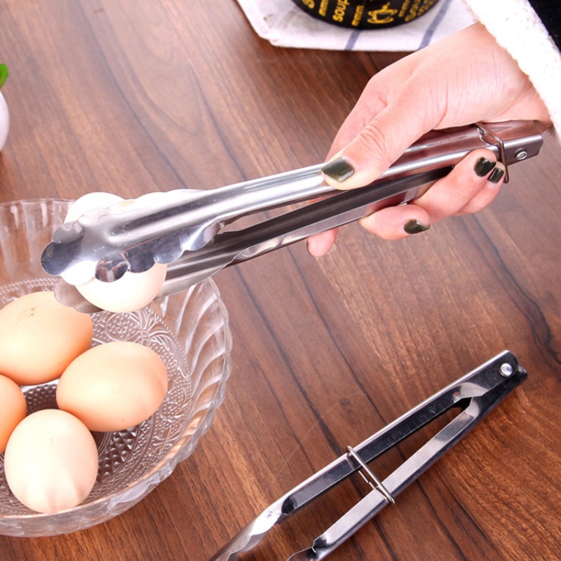 TEMU 6pcs Stainless Steel Food Tongs, Stainless Metal Tongs For Cooking, Mini Buffet Tongs Bbq Clips Kitchen Tongs, Reusable And Easy To Clean Tongs