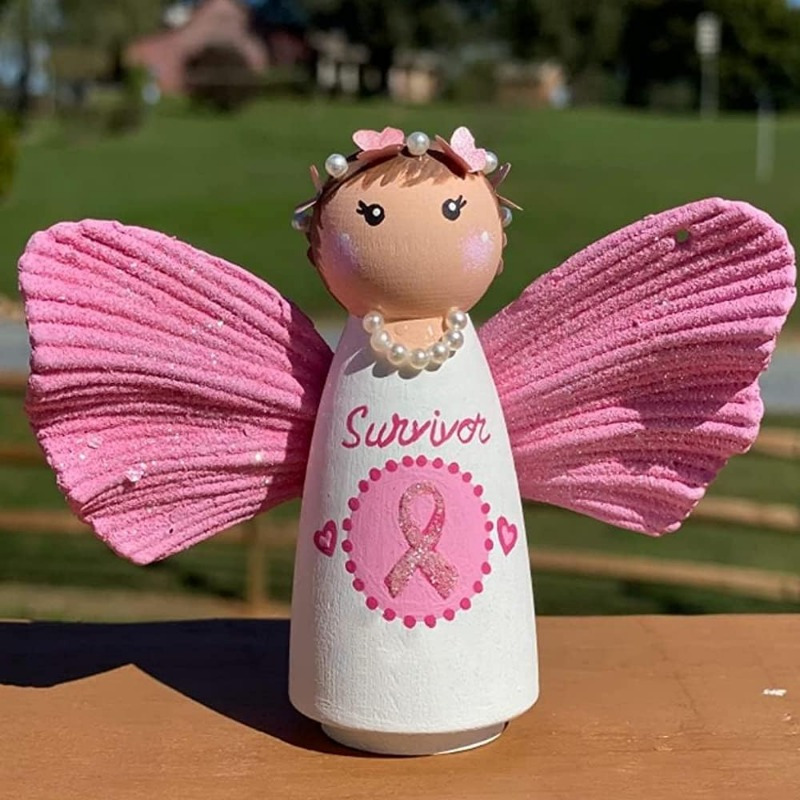 30pcs wood peg dolls unfinished angel girl peg dolls natural