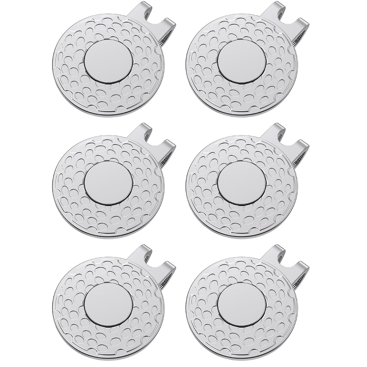 TEMU Golf Clip Magnetic Golf Ball Marker Holder Golf Pants Glove Bag Sunshade Strap Nickel Plated Alloy Clip Metal Golf Ball Marker (excluding Ball