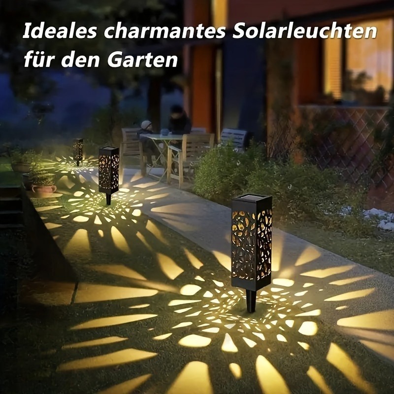4pcs Smart Solar Outdoor Lighting with Induction Switch