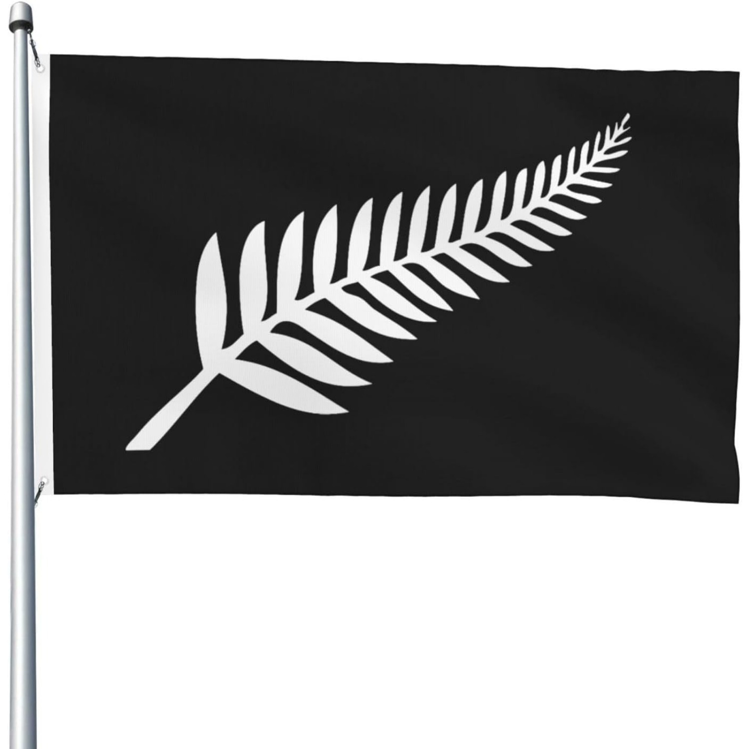 TEMU New Zealand Fern Durable Outdoor Flag- 4x6ft, Single-sided, Anti-fade Polyester, Indoor& Outdoor Decor