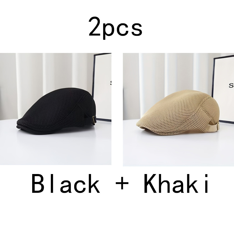 TEMU 2pcs Newsboy Caps Unisex Casual All Season Travel Hats Ideal Fathers Day Gifts