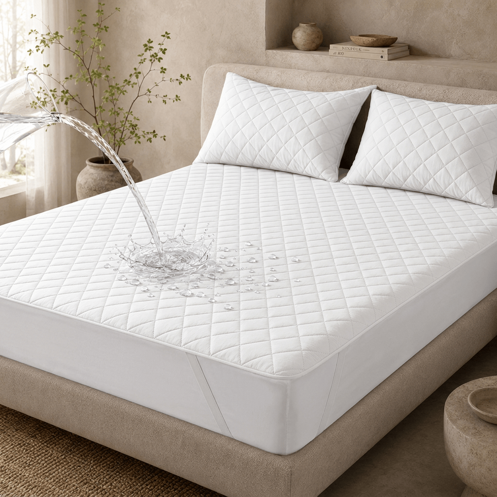 TEMU 1pc Elastic Fitted Sheet, Mattress Cover Protector, Elastic Band, Soft And Comfortable Solid Color Bedding, Quilted Mattress Cover, Foldable And