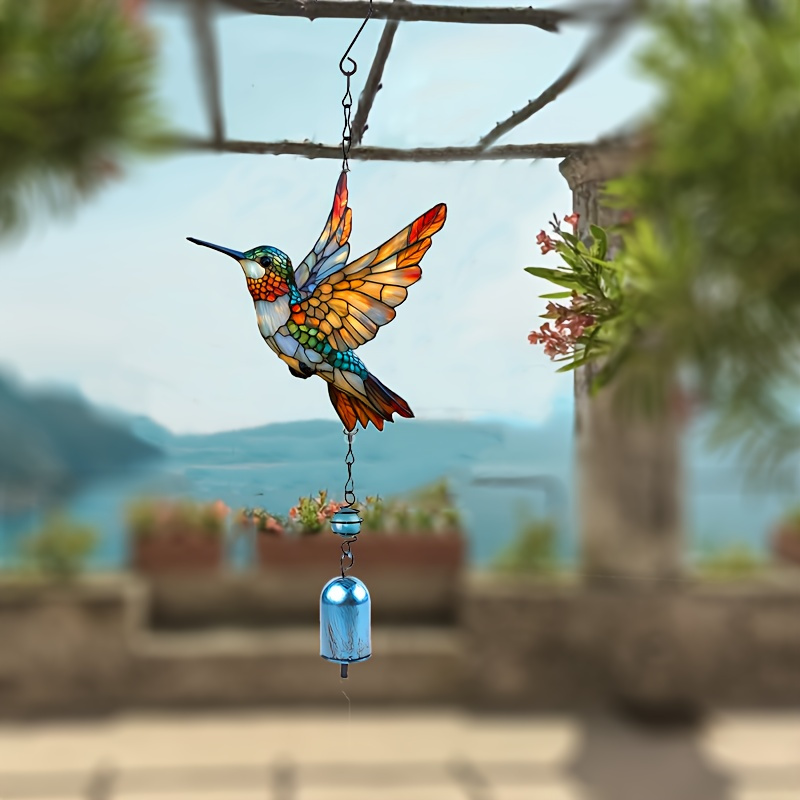 TEMU Hummingbird Suncatcher, Hummingbird Wind Chime, Inspirational Wall Decoration, Decoration, Perfect Gift For Mom, Women, Retirement, Christmas, Animal Theme