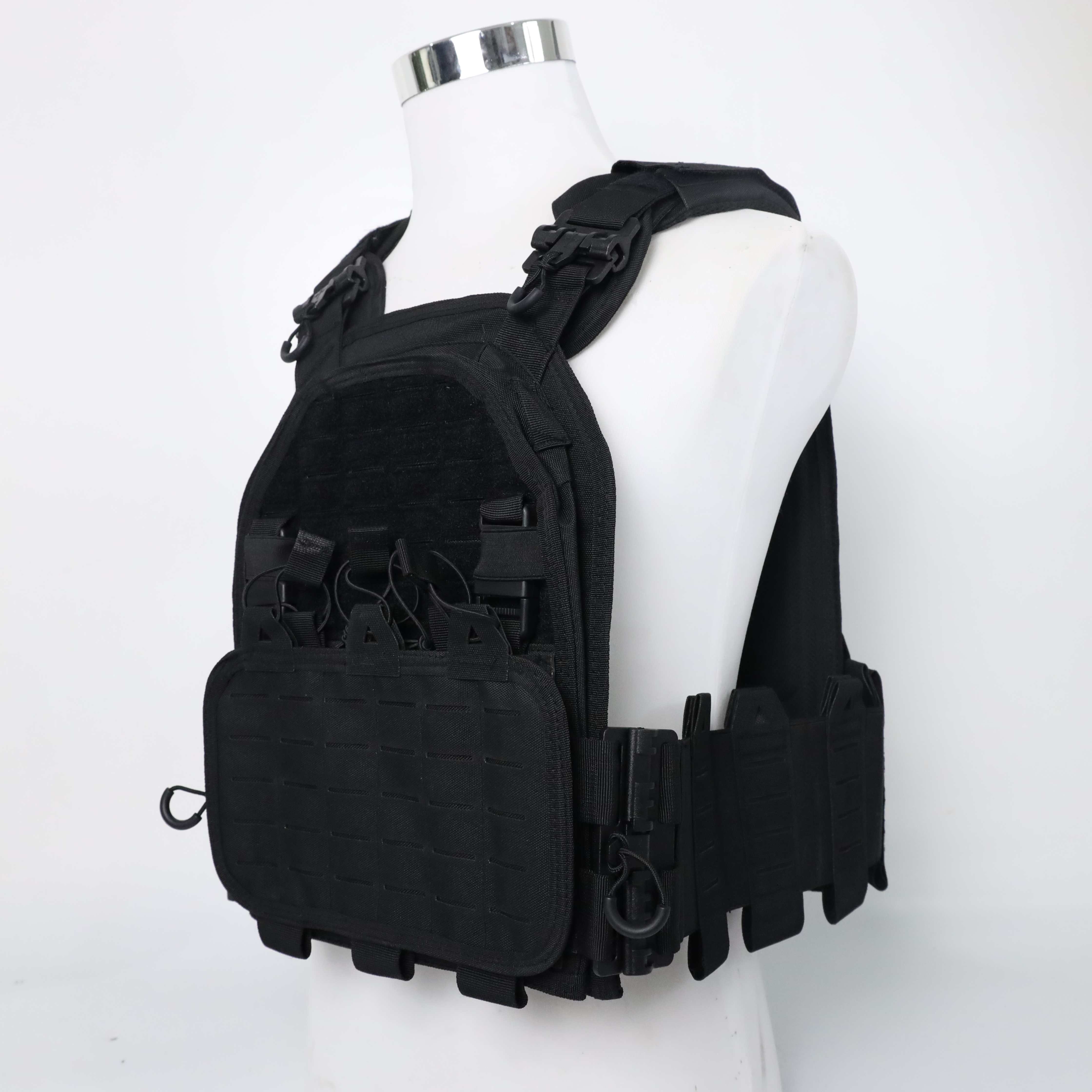 multi functional molle   vest with detachable side pouch 2   quick release adjustable modular outdoor gear for hiking camping and cycling 2