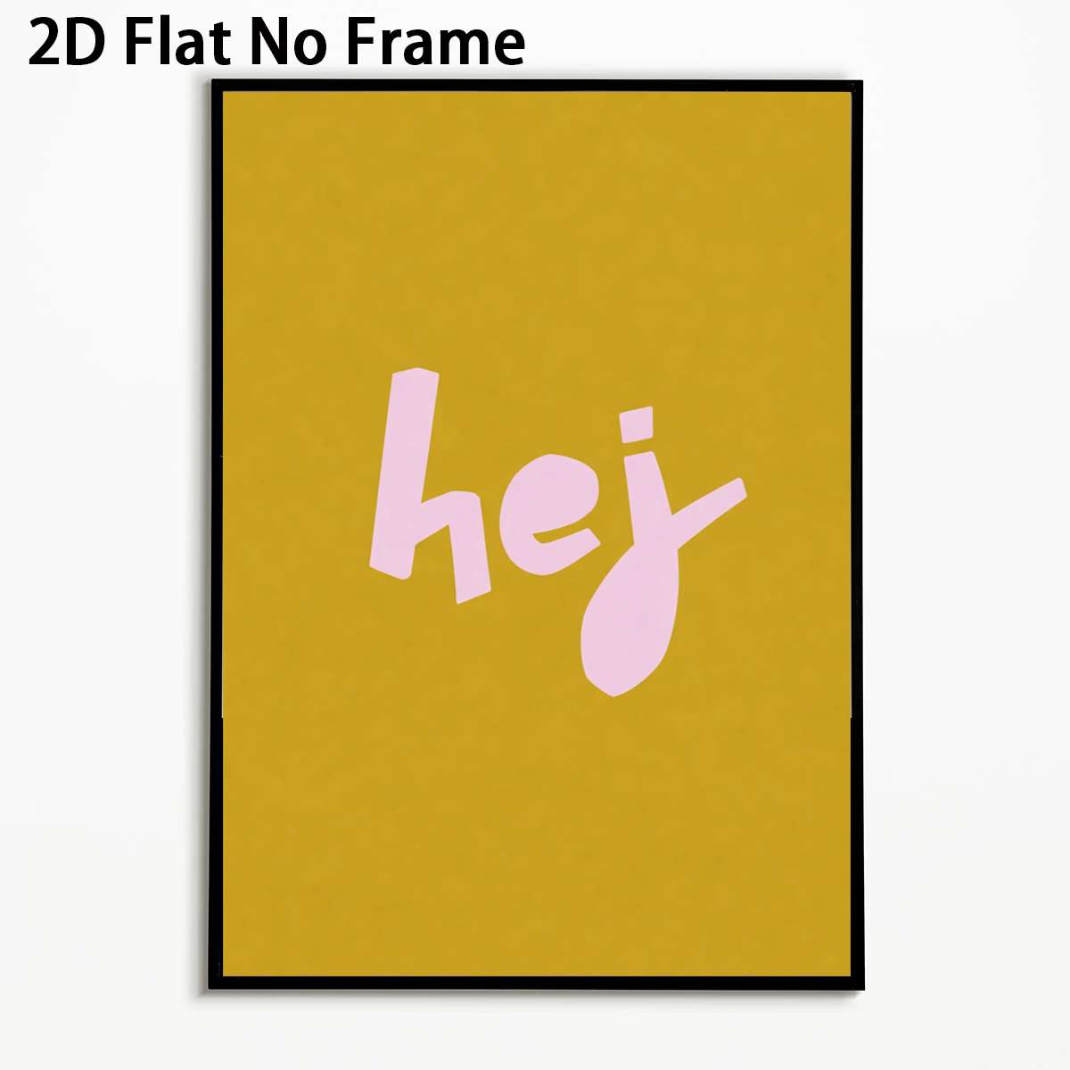TEMU 2d Flat, 2d Flat, 1pc 2d Flat Prints Featuring 'hej' Word Art Posters In A Scandinavian , Suitable For Wall Decor. Unframed Canvas Artworks Are