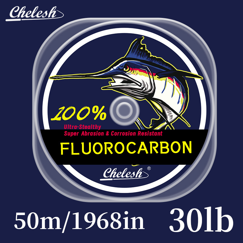 TEMU Chelesh 50M/55Yds Filo da Pesca Fluorocarbonio , Invisibile Sottomarino a Bassa Visibilit�, Resistente all'Abrasione e ai Graffi, Filo da in