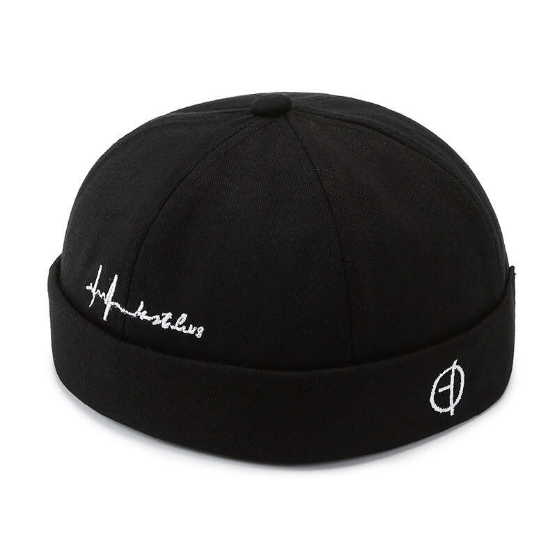 TEMU Mens Brimless Docker Cap Retro Worker Sailor Skull Cap Beanie With Rolled Cuff Harbour Hat Hip Hop Hats