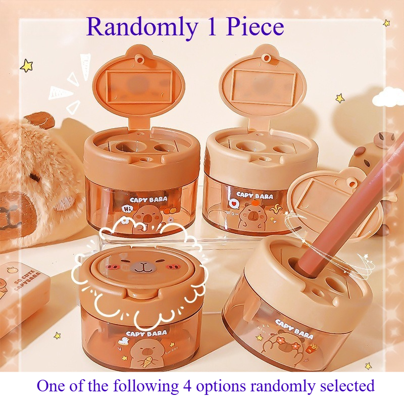 TEMU Random 1pc Pencil Sharpener, Genuine Capybara! Random 1pc Capybara-themed Pencil Sharpener, Desktop Stationery Organizer, Cute Shaped Office