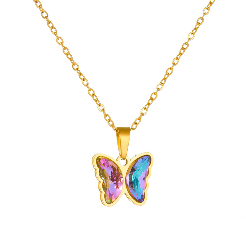 2pcs Colorful Pendant Women's Jewelry Set
