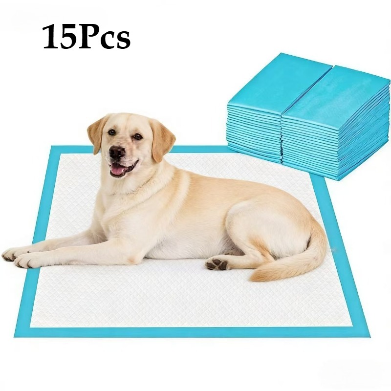 TEMU Lot de 15 alèses jetables pour chien, couches d'apprentissage super absorbantes et -fuites, couches durables pour chiot, épaissies et