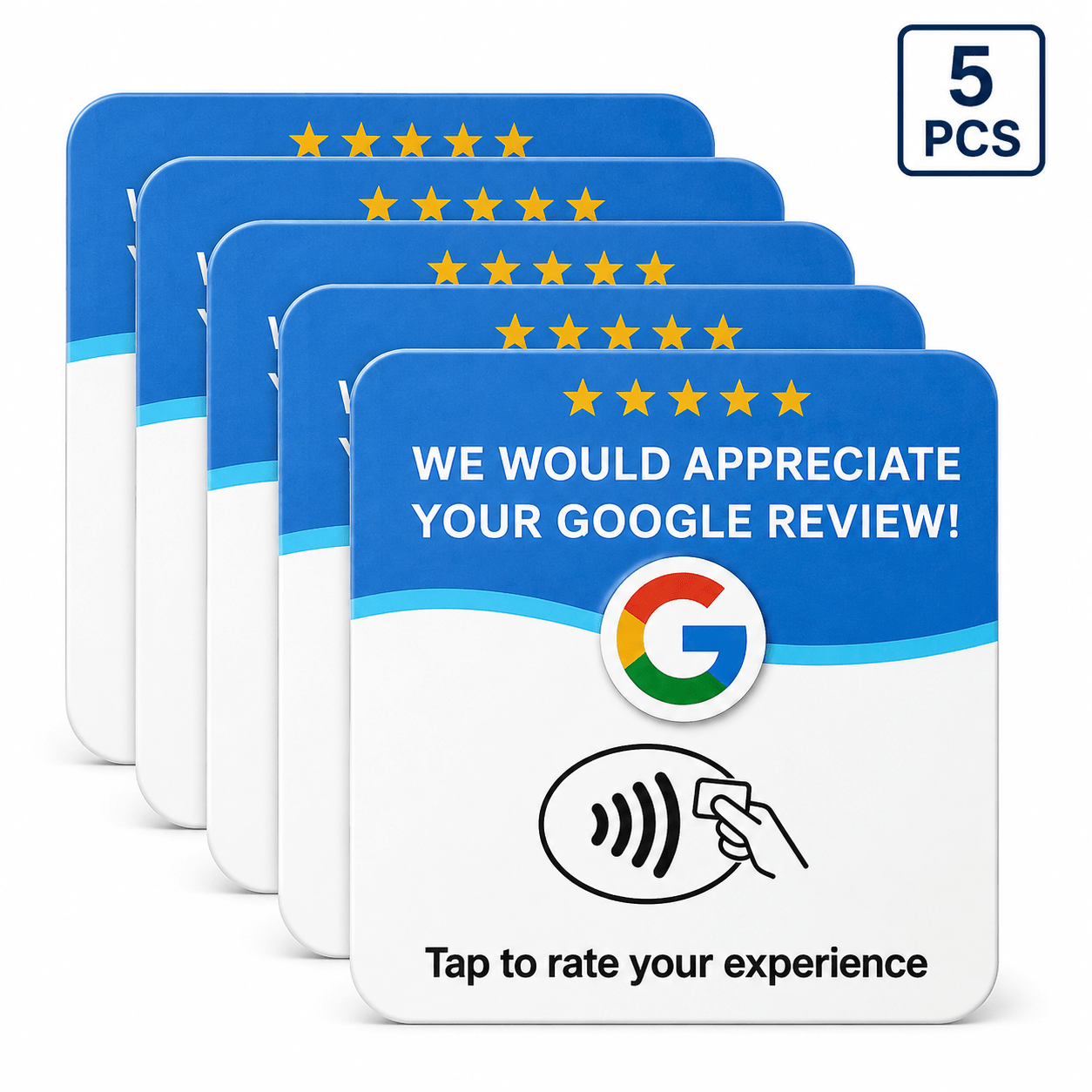 TEMU Carte d'avis Google par tapement NFC, plaque d'avis en PVC pour entreprise, d'avis à configuration facile, panneau d'avis pour réseaux sociaux
