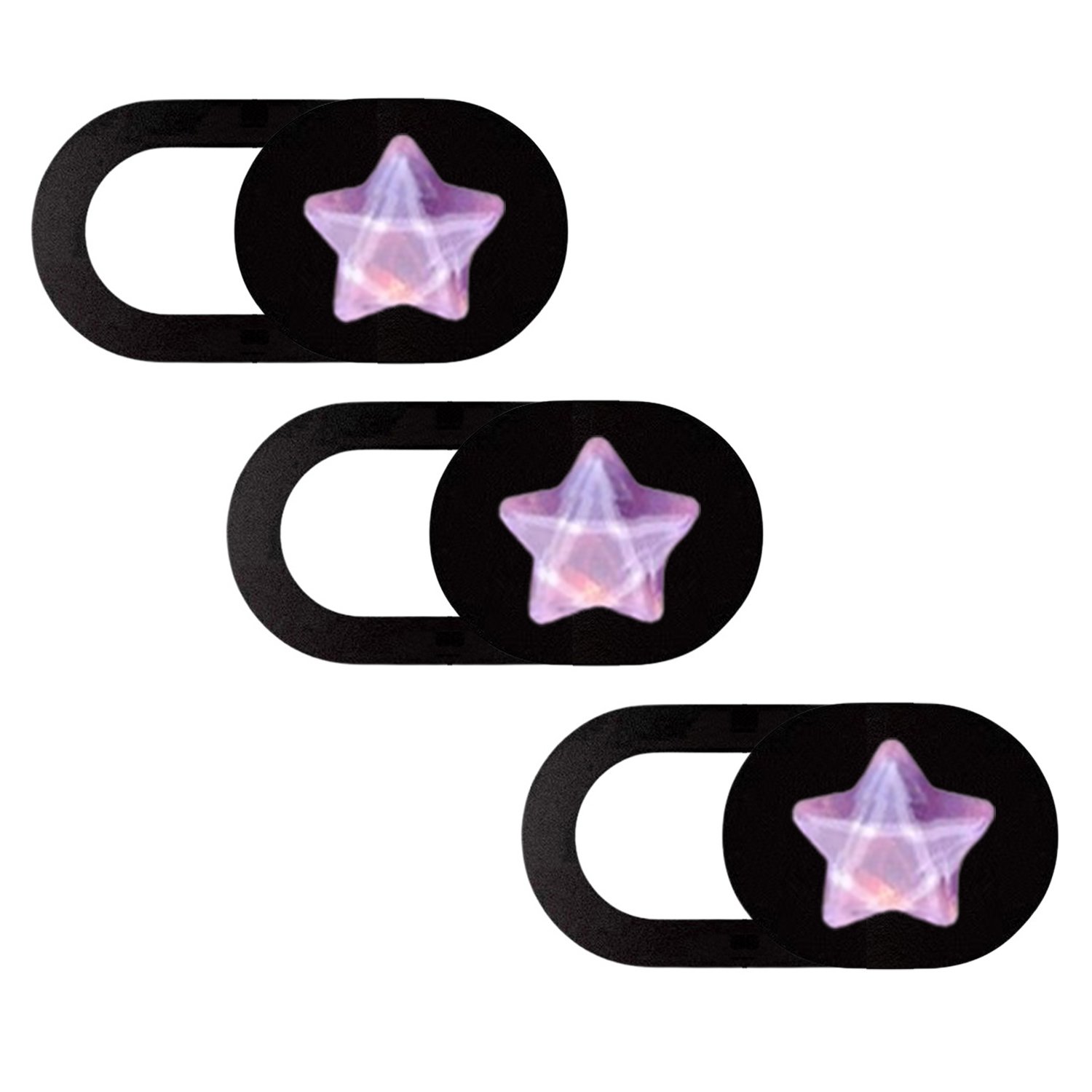TEMU Lot de 3 cache-webcams ultra-minces conçus pour ordinateurs de bureau et PC, offrant un mécanisme coulissant pour votre confidentialité et