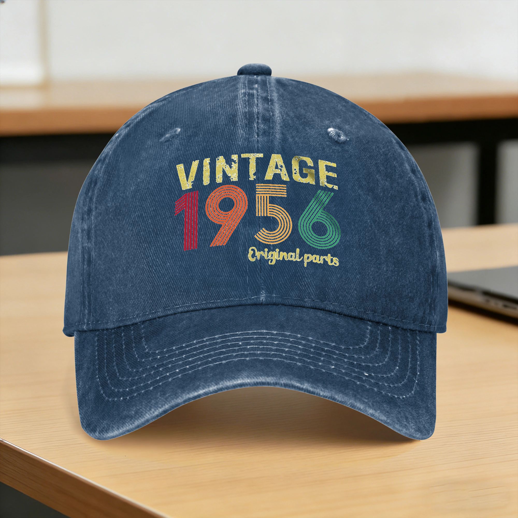 TEMU 70th Birthday Novelty Trucker Hat - Retro Suitable For , Ago Themed Cap With Visor, Humorous Gift For Birthdays, Outdoor Casual Wear, Print